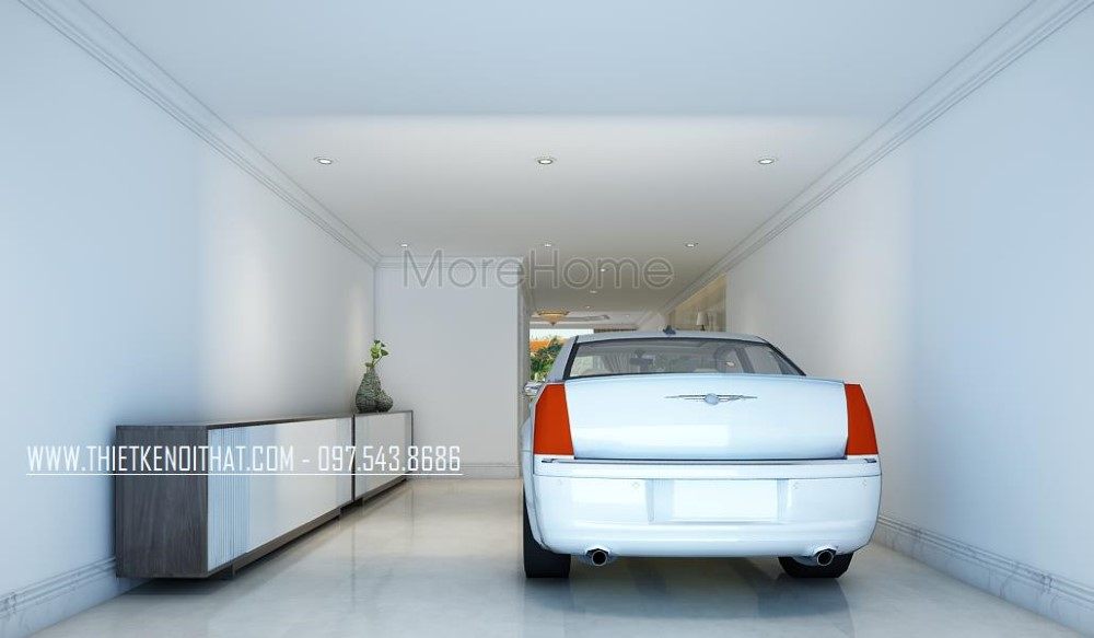 Thiết kế gara ô tô nhà liên kề tại khu đô thị Văn Quán